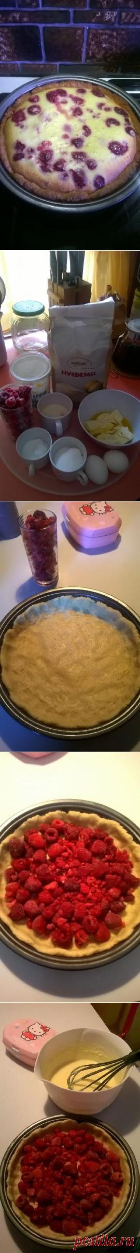 заливной йогуртовый малиновый пирог | 4vkusa.ru