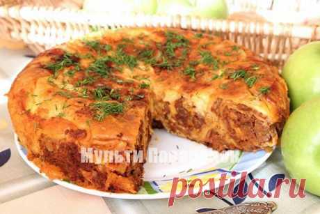 Пирог из лаваша в мультиварке: рецепт с мясной начинкой | Мультиповаренок