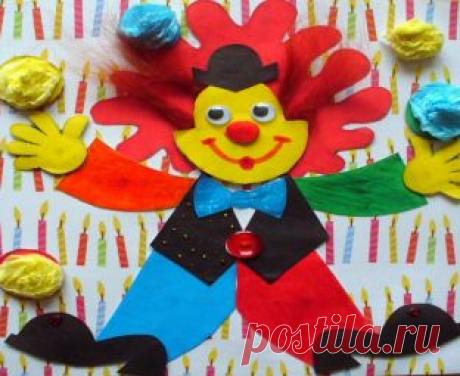 Аппликация клоун - 101HandMade