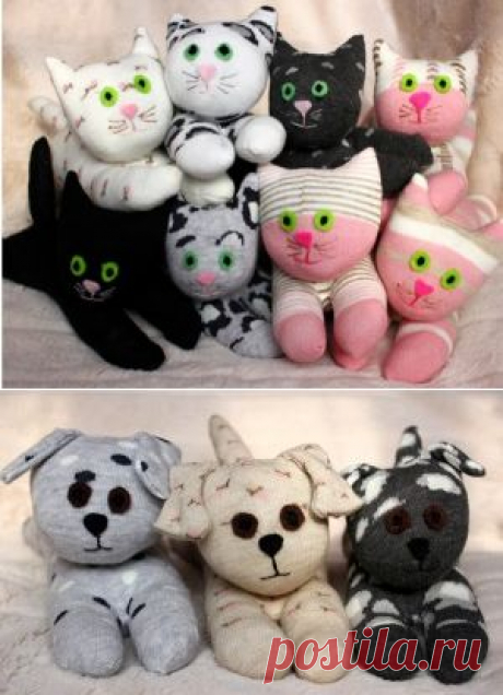 Игрушки из носков быстро и легко | Клетчатый Кот
