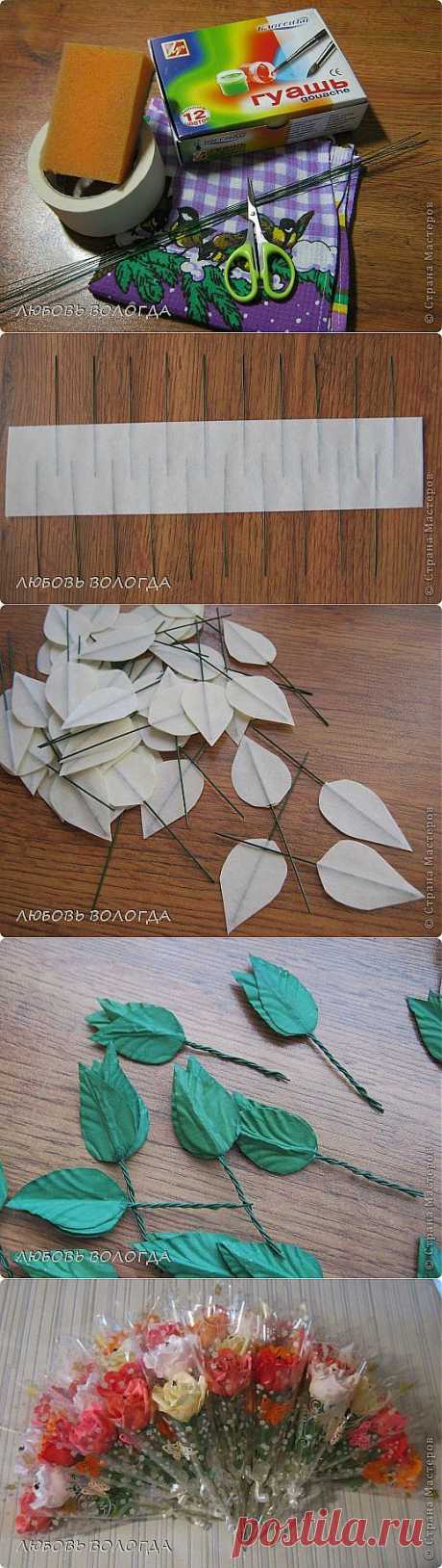 Делаем листочки для роз | Конфетный рай