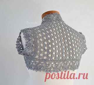 941. Silver crochet shrug | Flickr - Photo Sharing!