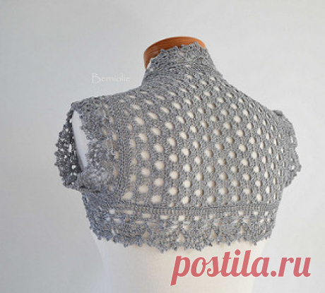 941. Silver crochet shrug | Flickr - Photo Sharing!
