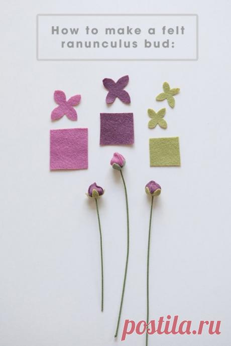 Learn how to easily make felt ranunculus with this tutorial!