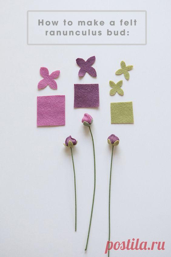 Learn how to easily make felt ranunculus with this tutorial!