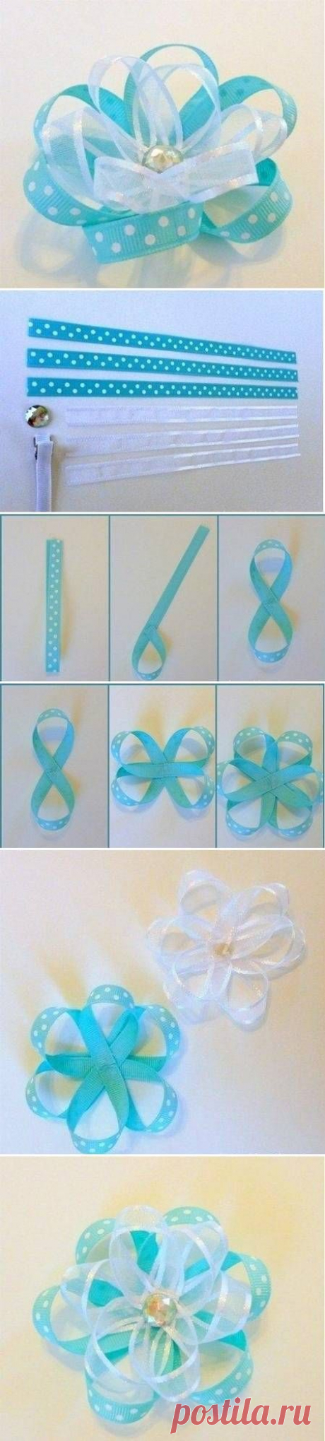 DIY A Flower Bow | Заколочки