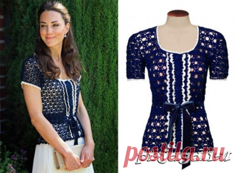 Красивейшая блузка крючком от Kate Middleton