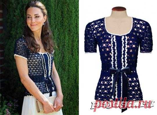 Красивейшая блузка крючком от Kate Middleton