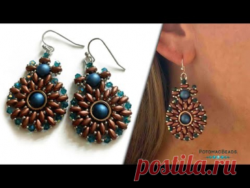Super Halo Earrings - DIY Jewelry Making Tutorial by PotomacBeads