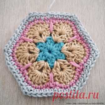 Как вязать мотив «Африканский цветок»