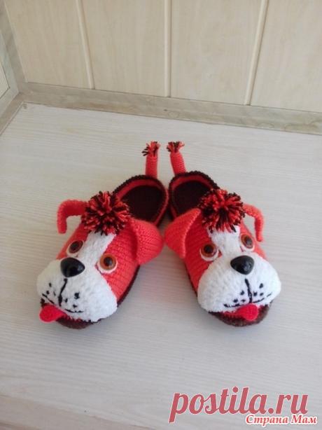 Тапочки собачки 2 - Вязание - Страна Мам