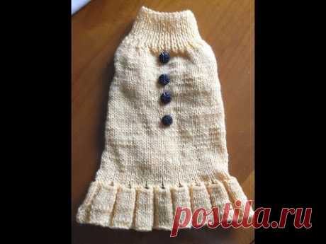 Hundepullover* Hundekleid Stricken*knitting*Dog Fashion CHIHUAHUA*YORKIE* MOPS*Tutorial Handarbeit