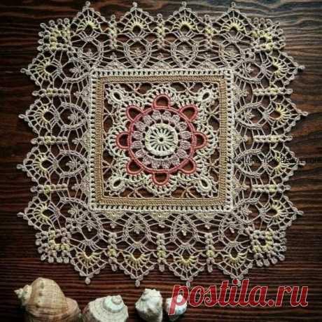Кружевная салфетка крючком Кружевная салфетка крючком. Квадратная салфетка крючком схемы