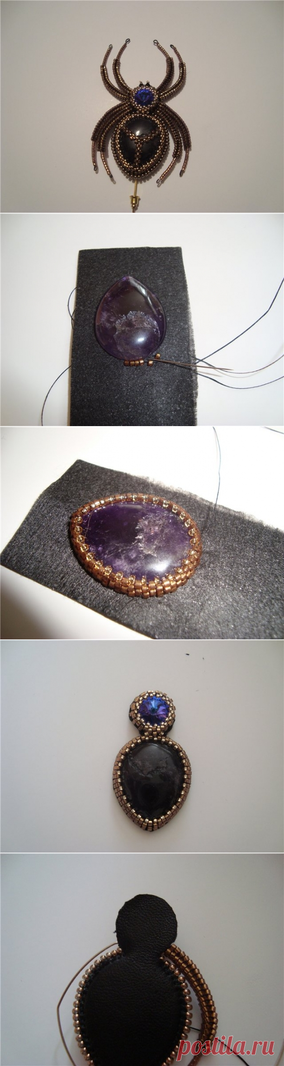 БРОШЬ ИЗ БИСЕРА «ПАУК», МАСТЕР-КЛАСС