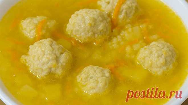 Супчик с фрикадельками из куриной грудки
