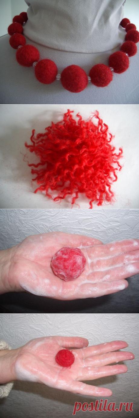 Как сделать бусины из остатков пряжи