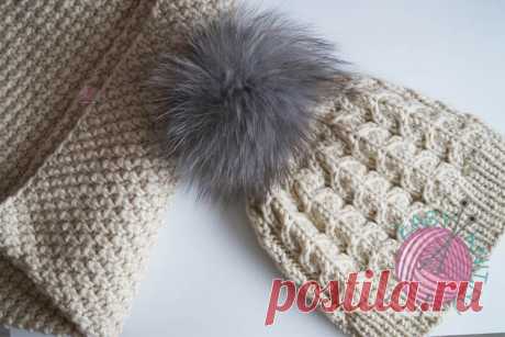 Вяжем шапку спицами "Колоском" | EasyKnit.ru