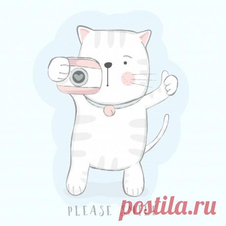 Симпатичная кошка с мультяшной мультяшностью Более миллиона свободных векторов, PSD, фотографии и бесплатные иконки. Эксклюзивные халявы и все графические ресурсы, которые необходимые для ваших проектов