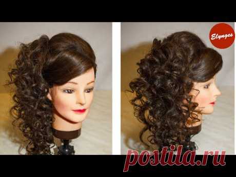 Асимметричная прическа с локонами  / Asymmetrical hairstyle with curls for long hair