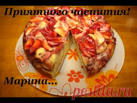 Торт без выпечки   КЛУБНИЧНЫЕ ОБЛАКА. Быстро,  Просто и Вкусно!  Strawberry cake