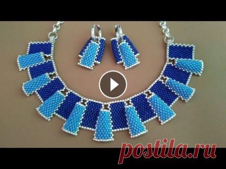 Beaded necklace. Колье и серьги из бисера. Мастер-класс Всем привет! Плету колье из бисера Делика. Спасибо за просмотры и поддержку канала! Бисер Делика из Китая: Швензы: Мои мастер-классы на тему Украшения...