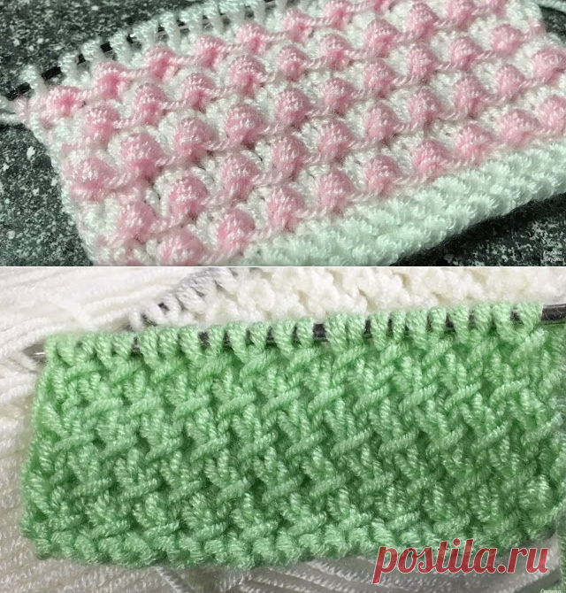 Красивые и простые рельефные узоры спицами. Мастер классы