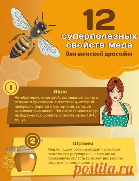 ​Когда мед может заменить косметику. Инфографика — Модно / Nemodno