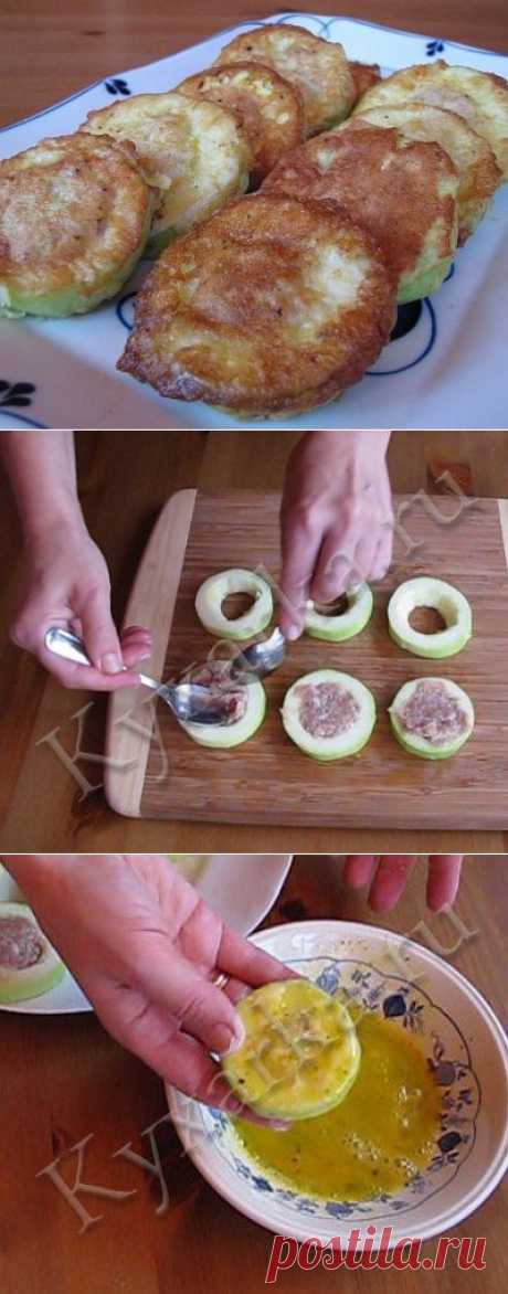Кабачки с мясом в кляре