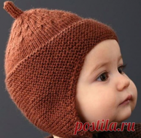 Шапка Буденовка для мальчика спицами и крючком с описанием