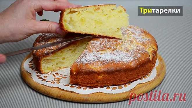 Вкусный пирог с яблоками на кефире
