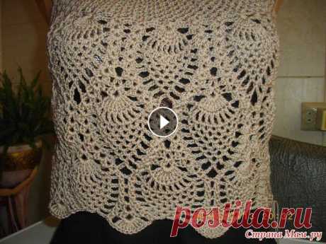 Платье крючком &quot;Ананас&quot; // Knit crochet dress // Women's knitting Схемы и фото процесса здесь https://www.stranamam.ru/album/5503748/...