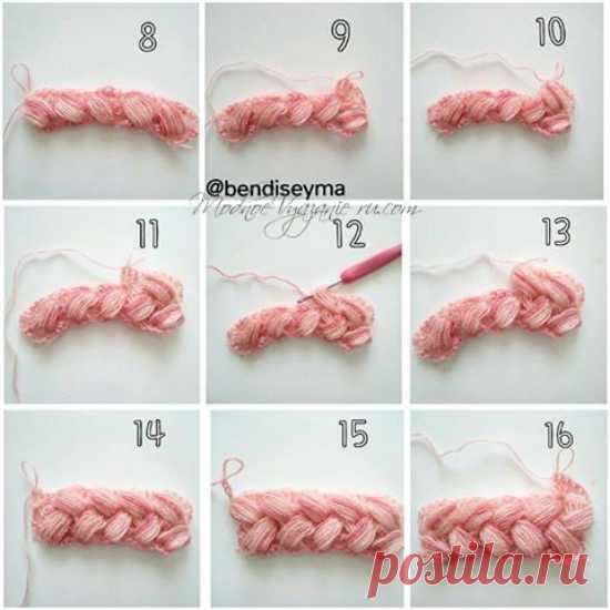 Узор из пышных столбиков - Crochet - Modnoe Vyazanie