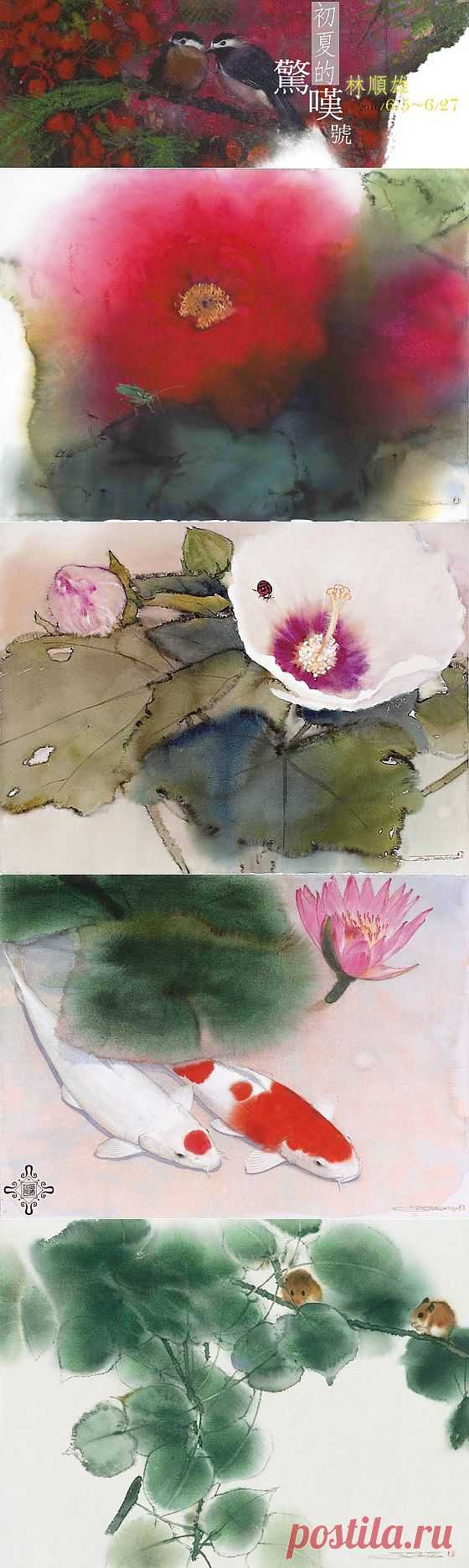 Галерея акварельных работ Lin Shun-Shiung. Избранное..