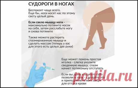 Как помочь себе при судорогах?