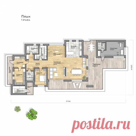 Проект дома Мэдисон парк — строительство под ключ: цены и фото | RNR