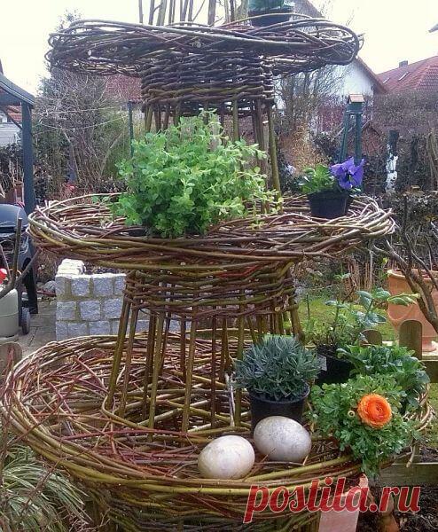 Декор из прутьев в саду: оригинальные идеи - Planetalsad