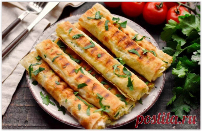 Хрустящая корочка и тягучая начинка - идеальная закуска из лаваша!