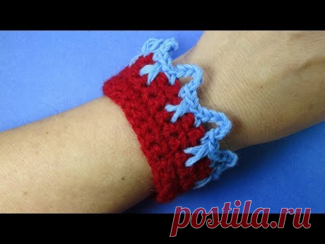 Простая кайма крючком  для начинающих Урок вязания крючком Crochet pattern 373