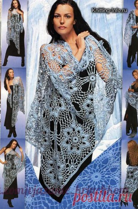 Шаль из больших мотивов