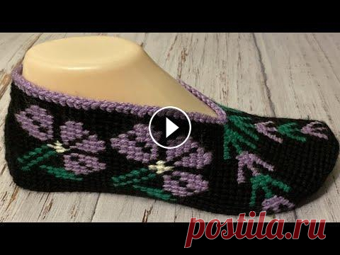 НОВИНКА 2022 : Следки к 8 МАРТА !!! Тунисское вязание (2ЧАСТЬ) // tunus patik ССЫЛКА НА СТРАНИЦУ : Пряжа акрил 100% (315м/100г) Спицы №3,0 Крючок 2,5мм Подошва 22-23см...