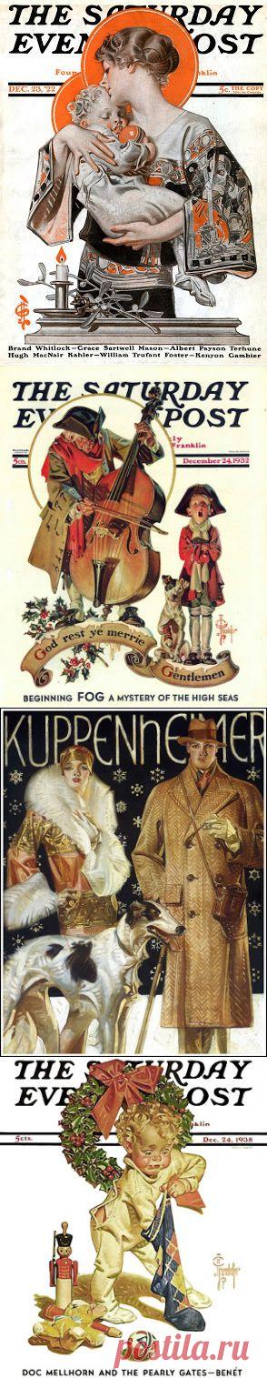 Interior&Decor: Joseph Christian Leyendecker. Рождество и Новый год