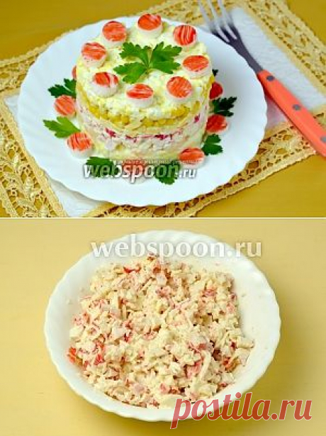 Салат из крабовых палочек и ананасов рецепт с фото, как приготовить на Webspoon.ru