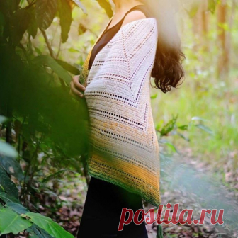 Треугольная шаль крючком. Схемы. / knittingideas.ru
