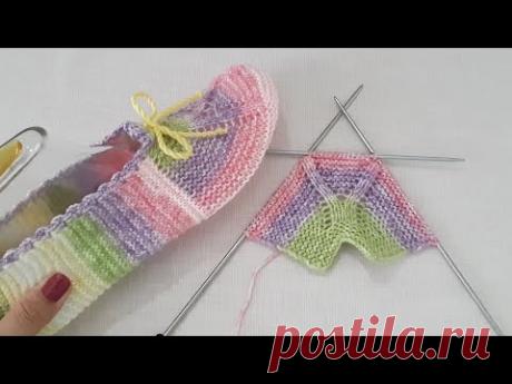 İki Şişle Dikişsiz Çok Kolay Patik Yapılışı / Very Easy Knitting Slippers