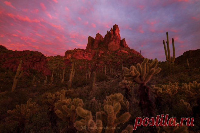 Superstition Mountains Sunrise The Superstition Mountains are stunning. I've never seen mountains quite like this. On our first morning Peter Coskun was gracious enough to show Bjorn and I his backyard. We headed out for sunrise hiking through the desert landscape. To our delight the clouds lite up as I was racing around trip to photograph this beauty. The diversity of cactus's are so amazing. The Saguaro cactus are my new favorite.The cholla not so much but still so amazi...