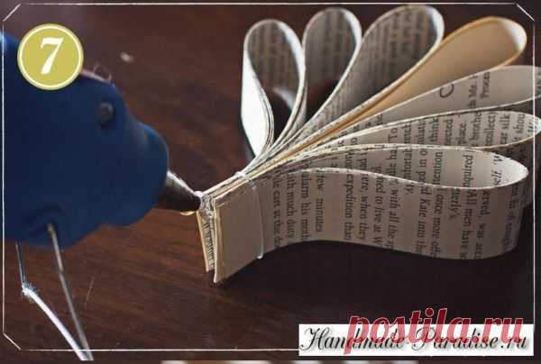 Винтажные снежинки из книжных страниц