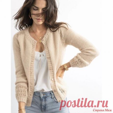 Жакет из ангоры, вяжем спицами