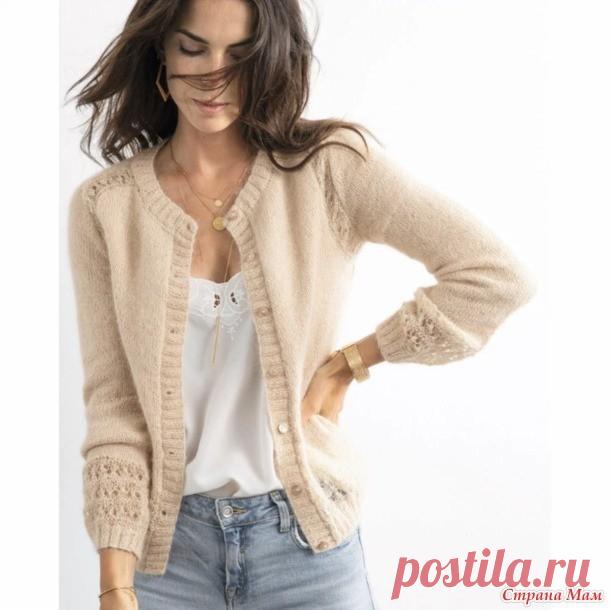 Жакет из ангоры, вяжем спицами