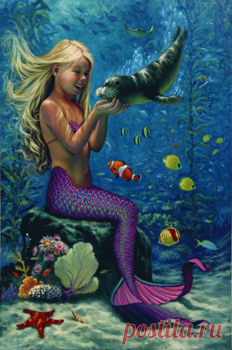 Русалка / Картинки для декупажа / PassionForum - мастер-классы по рукоделию