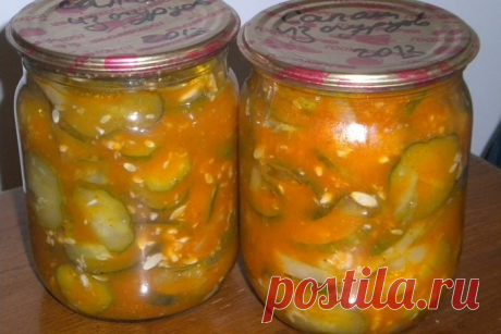 Огурцы в томате-вкусная и нежная закуска на зиму